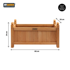 Wooden Planter with PE Liner - Medium