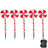 Christmas-5pc LED Candy Stake Light (6)
