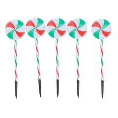 Christmas-5pc LED Candy Stake Light