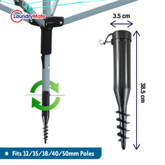Screw-In Ground Spike for Rotary Airers