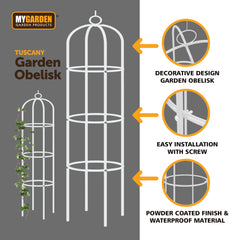 Tuscany Garden Obelisk for Climbing Plants and Vines