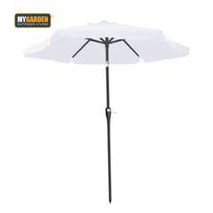 Steel Parasol with Crank Lift and Push Button Tilt Function