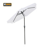 Steel Parasol with Crank Lift and Push Button Tilt Function