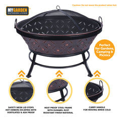 Cordoba Portable Fire Pit for Outdoor Garden and Patio