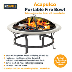 Acapulco Portable Fire Bowl for Outdoor Heating