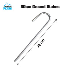 30cm Heavy Duty Ground Stakes for Garden and Outdoor Use