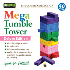 40 Pieces Multi-Coloured Mega Tumble Tower