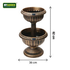 2-Tier Planter with Solar Light
