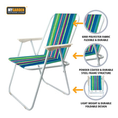 2PK Folding Picnic Chairs for Outdoor Comfort and Easy Storage
