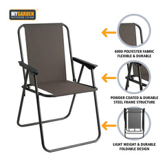 2PK Folding Picnic Chairs for Outdoor Comfort and Easy Storage