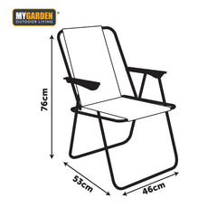 2PK Folding Picnic Chairs for Outdoor Comfort and Easy Storage