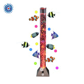 90cm Tall Color Changing LED Fish Bubble Lamp