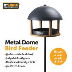 Metal Dome Bird Feeder for Outdoor Gardens