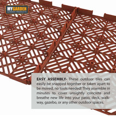 10pk Easy Click Plastic Deck Tiles