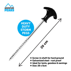 10 Pack Spiral Thread Tent Pegs for Secure Anchoring