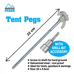 10 Pack Glow-in-the-Dark Tent Pegs for Night Visibility