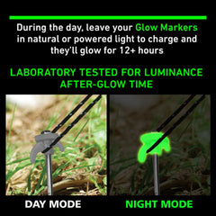 10 Pack Glow-in-the-Dark Tent Pegs for Night Visibility