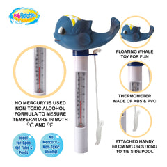 Floating Whale Thermometer for Bath or Pool