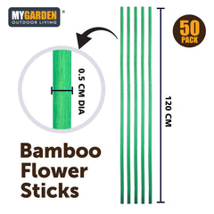50PK Bamboo Flower Sticks
