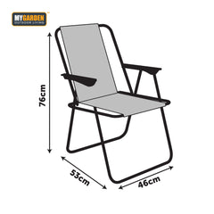 Camping Chair 2Pc Grey