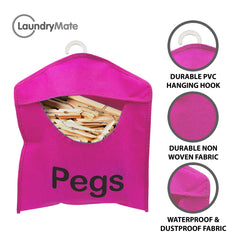 Hanging Peg Bag Red