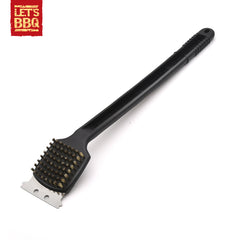 Barbecue Grill Cleaning Brush with Scraper and Durable Bristles