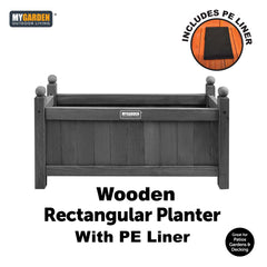 Wooden Planter with PE Liner - Large
