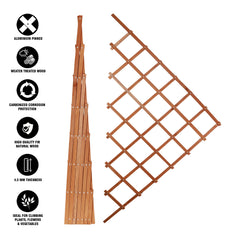 140 x 70cm Expanding Wooden Trellis