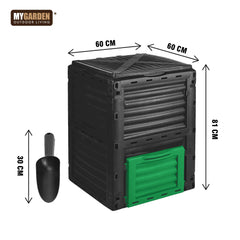 My Garden - 300 Litre Outdoor Composter With Scooper