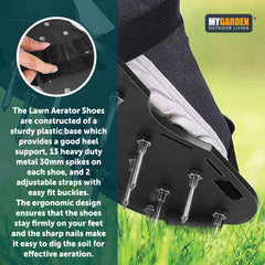 Lawn Aerator Spike Shoes for Garden Soil