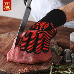Heat Resistant Barbecue Gloves with Non-Slip Grip and Protection