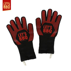 Heat Resistant Barbecue Gloves with Non-Slip Grip and Protection