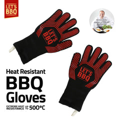 Heat Resistant Barbecue Gloves with Non-Slip Grip and Protection