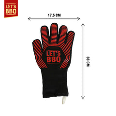 Heat Resistant Barbecue Gloves with Non-Slip Grip and Protection