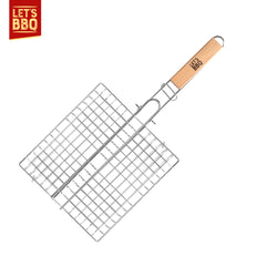 Barbecue Grilling Basket with Non-Stick Coating and Locking Lid