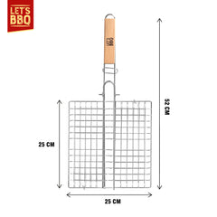 Barbecue Grilling Basket with Non-Stick Coating and Locking Lid