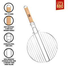 Barbecue Grilling Basket with Secure Locking Lid and Non-Stick Coating