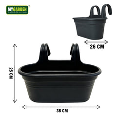 Hanging Flower Pot Black