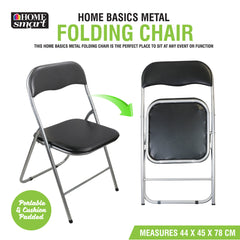 Home Basics Metal Folding Chair