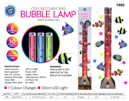 120cm RGB Colour Changing Bubble Fish Lamp (1)