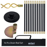 14 Piece Drain Rod Set