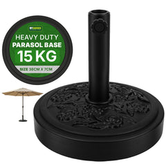 15KG Rose Pattern Parasol Base