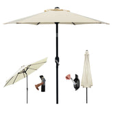 Market Umbrella with Easy Crank Lift Cream