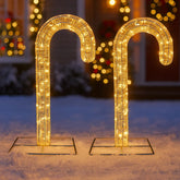 Christmas-2PK Metal Candy Canes 30cm