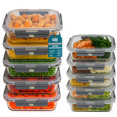 10PK Glass Container With Lid