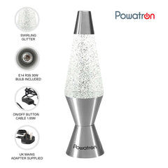 15 Inch Glitter Lamp For Room Ambience