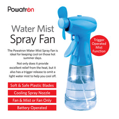 Portable Water Mist Spray Fan For Cooling