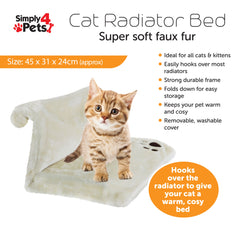 Cat Radiator Bed with Super Soft Faux Fur