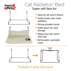 Cat Radiator Bed with Super Soft Faux Fur