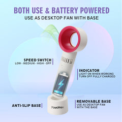 Portable Rechargeable Bladeless Fan For Comfort